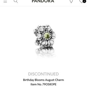 Pandora Birthday Blooms August Charm